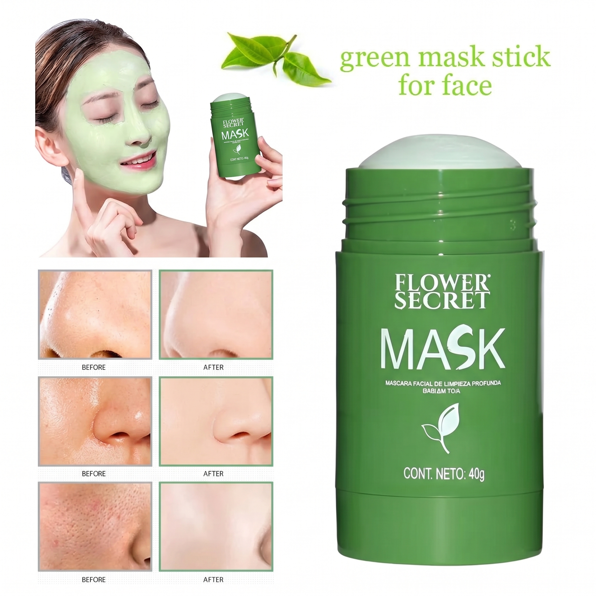 Mascarilla Stick de Té Verde